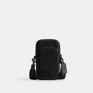 Coach Phone Men Crossbody Bags Black | UAE_CH90836