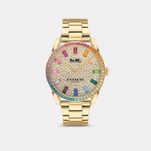 Coach Preston 36 Mm Women Watches Gold | UAE_CH90515