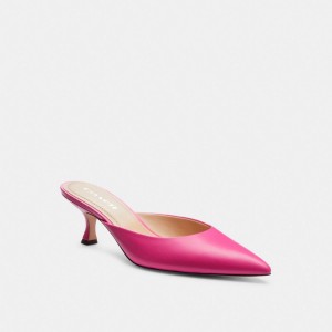 Coach Renn Bright Fuschia Women Mules Pink | UAE_CH68341