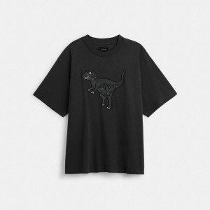 Coach Rexy Men T Shirts Black | UAE_CH12721