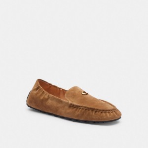Coach Ronnie Coconut Women Loafers Brown | UAE_CH21026