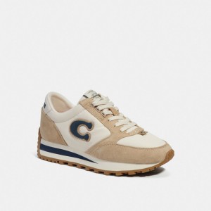Coach Runner Chalk Men Sneakers Grey | UAE_CH89623
