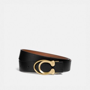 Coach Signature Buckle Belt 38 Mm Men Belts Black | UAE_CH52767