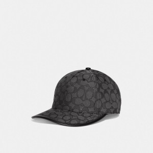 Coach Signature Jacquard Baseball Men Hats Grey | UAE_CH75392