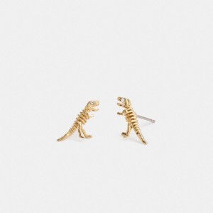 Coach Skeletal Rexy Stud Women Earrings Gold | UAE_CH37747