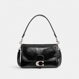 Coach Soft Tabby Women Shoulder Bags Black | UAE_CH86788