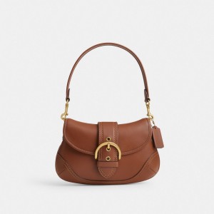 Coach Soho In Regenerative Leather Brass Women Shoulder Bags Brown | UAE_CH18602