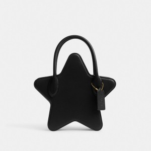 Coach Star In Regenerative Leather Brass Women Crossbody Bags Black | UAE_CH81230