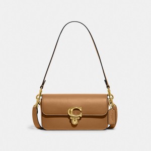 Coach Studiouette Glovetanned Leather Women Crossbody Bags Light Brown | UAE_CH52409
