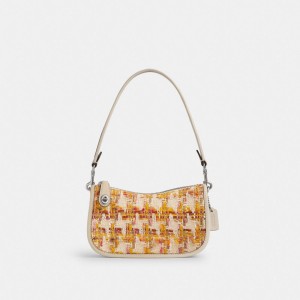 Coach Swinger 20 In Tweed Glovetanned Leather Women Crossbody Bags Multicolor | UAE_CH67349