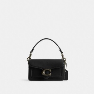 Coach Tabby 12 Glovetanned Leather Women Crossbody Bags Black | UAE_CH48240