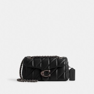 Coach Tabby 20 With Quilting Nappa Leather Women Shoulder Bags Black | UAE_CH26663