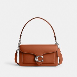 Coach Tabby 26 Glovetanned Leather Women Shoulder Bags Silver | UAE_CH38323