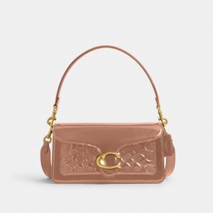 Coach Tabby 26 In Signature Leather Patent Leather Women Shoulder Bags Brown | UAE_CH90496