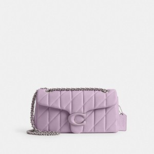 Coach Tabby 26 With Quilting Nappa Leather Women Shoulder Bags Silver / Purple | UAE_CH55077