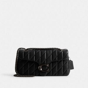 Coach Tabby 33 With Quilting Nappa Leather Women Shoulder Bags Black | UAE_CH12992