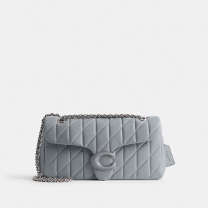 Coach Tabby 33 With Quilting Nappa Leather Women Shoulder Bags Grey Blue | UAE_CH69635