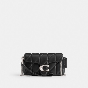 Coach Tabby Crossbody With Pillow Quilting Nappa Leather Women Small Wallets Black | UAE_CH43411
