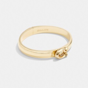 Coach Tabby Hinged Bangle Women Bangles Gold | UAE_CH88275