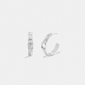 Coach Tabby Hoop Women Earrings Silver | UAE_CH38365