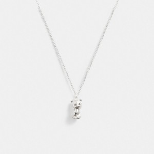 Coach The Lil Nas X Drop Cat Pendant Women Necklace Silver | UAE_CH42415